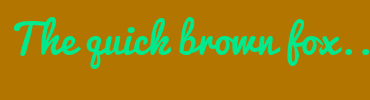Image with Font Color 00EA8D and Background Color B27600